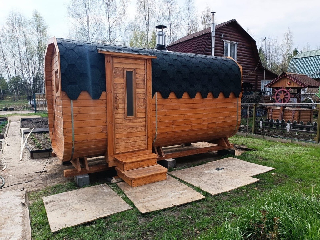 Баня квадробочка "Люкс" (вход сбоку)