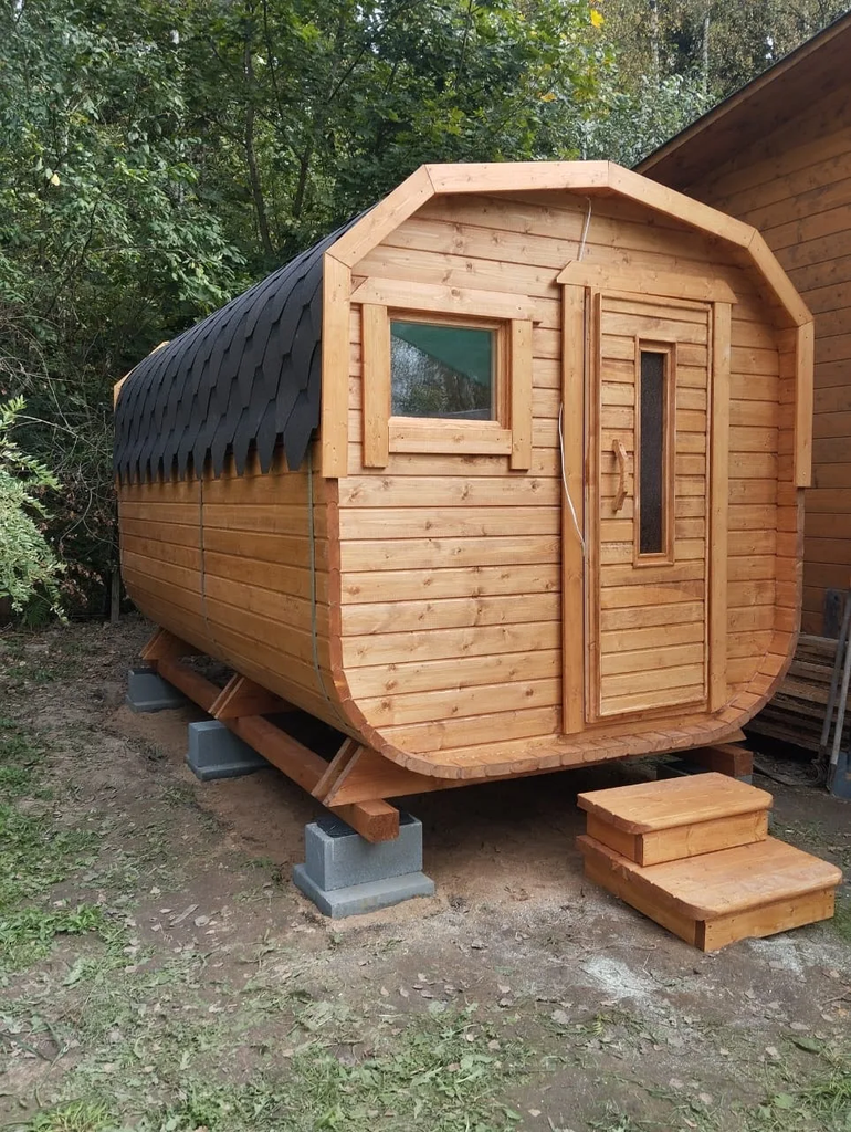 Баня квадробочка "Люкс" (вход с торца)